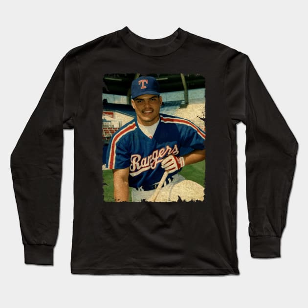 Pudge Rodriguez in Texas Rangers Long Sleeve T-Shirt by PESTA PORA